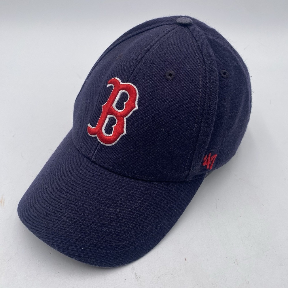 Boston Red‎ Soc Hat Black 47 Brand Blue MVP Strapback VGC Adjustable Fenway